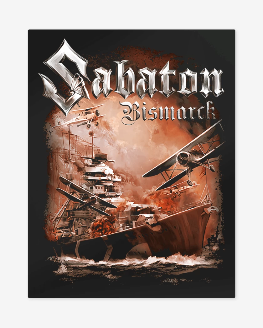 Print metalico Negro de Sabaton Bismarck