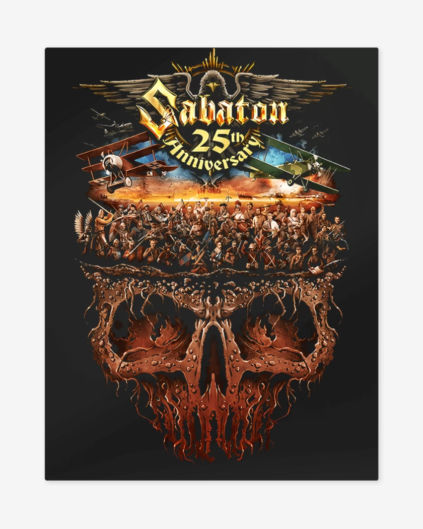 Print metalico Negro de Sabaton 25 Años
