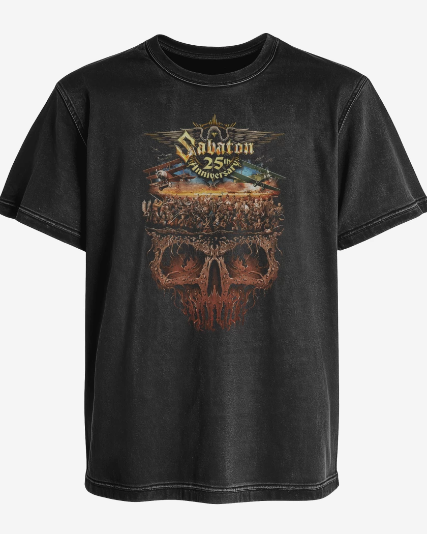 Polera desgastada Sabaton 25 Años