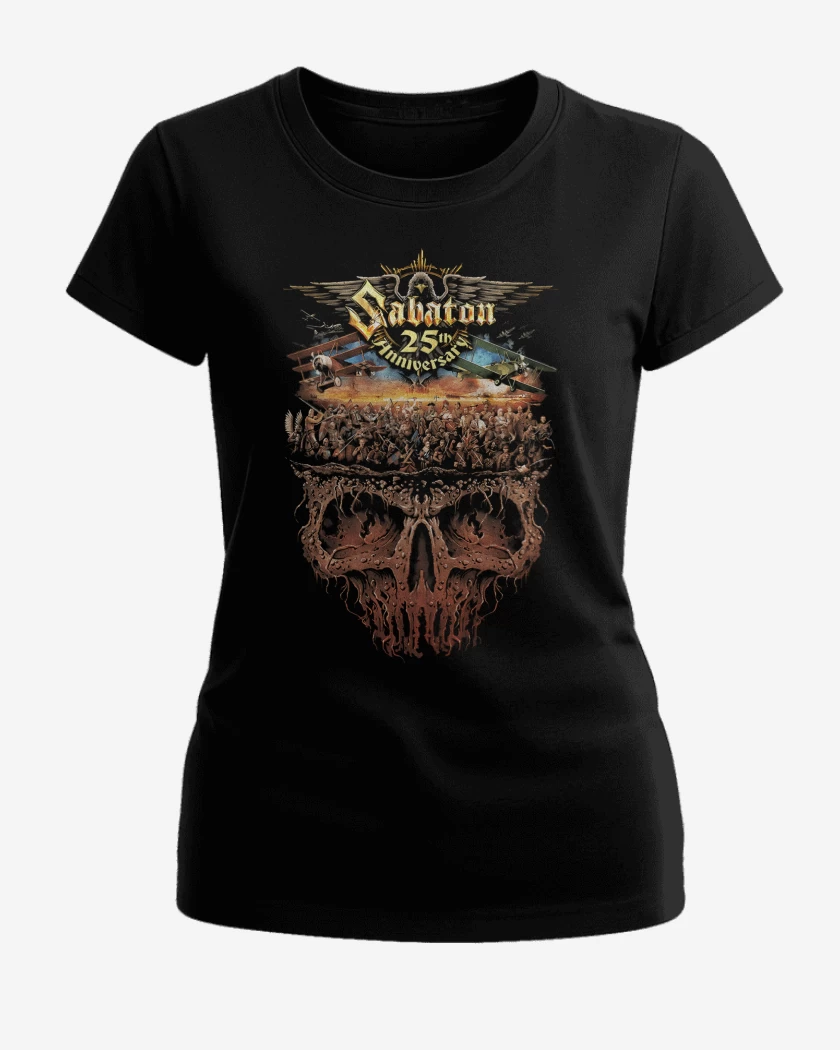 Polera de Mujer Negro de Sabaton 25 Años