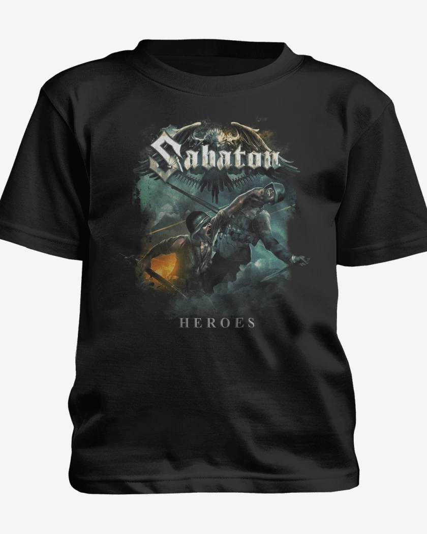 Polera de niño Negro de Sabaton Heroes