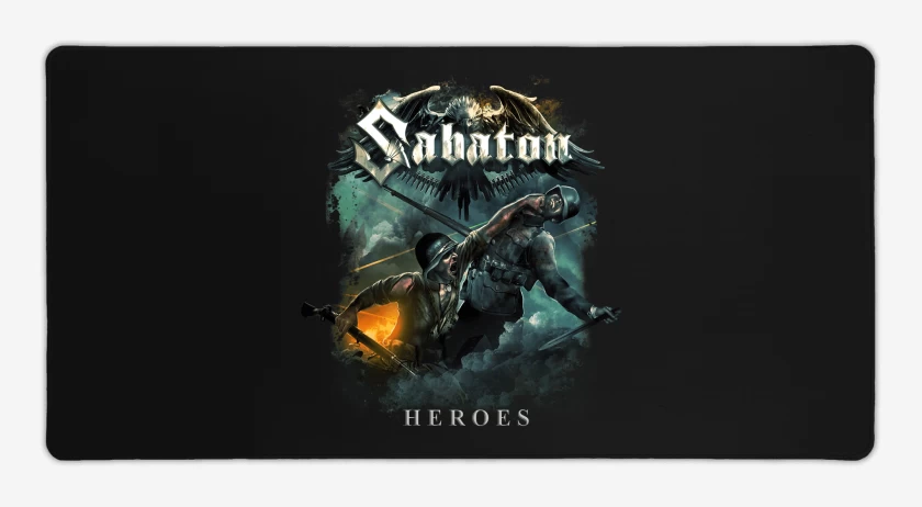 Mouse pad Gamer Negro de Sabaton Heroes