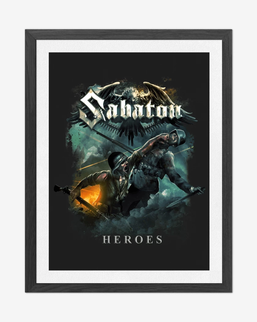 Cuadro decorativo Negro de Sabaton Heroes