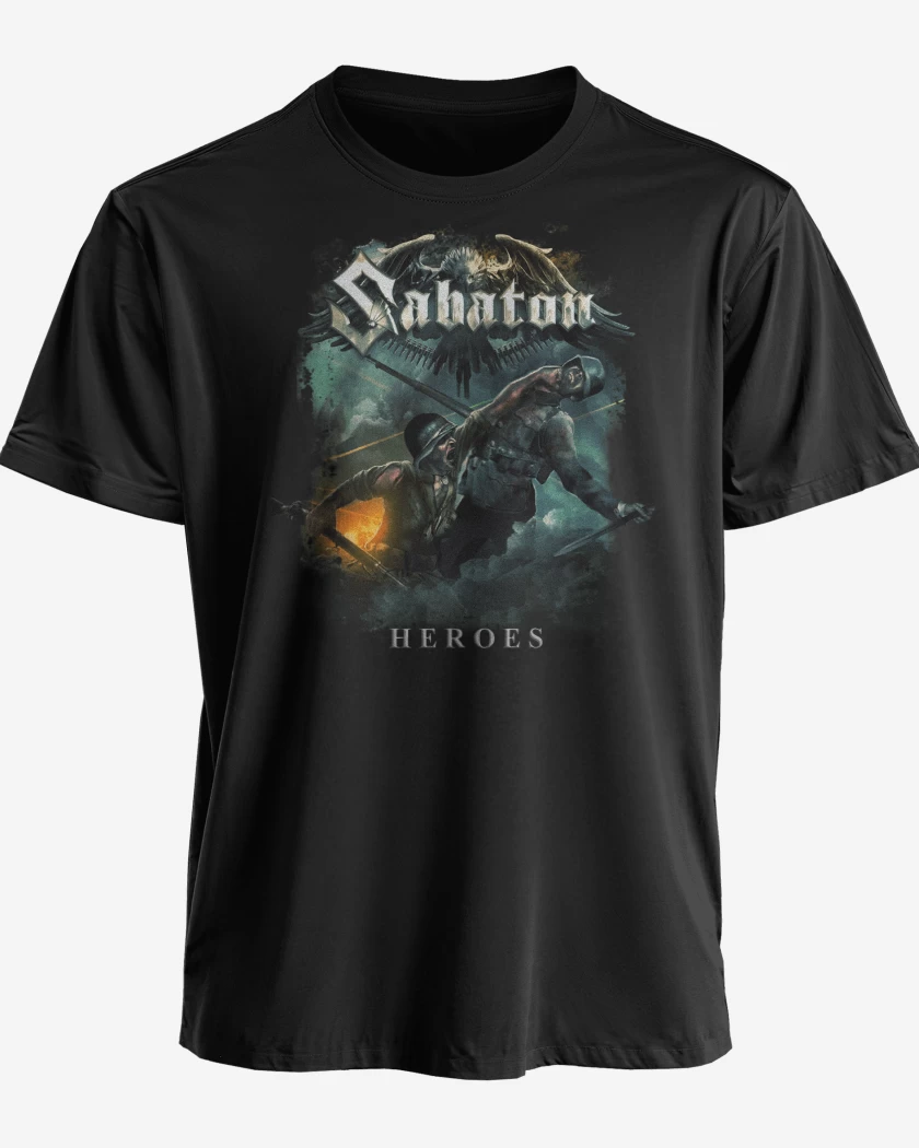 Polera premium Negro de Sabaton Heroes