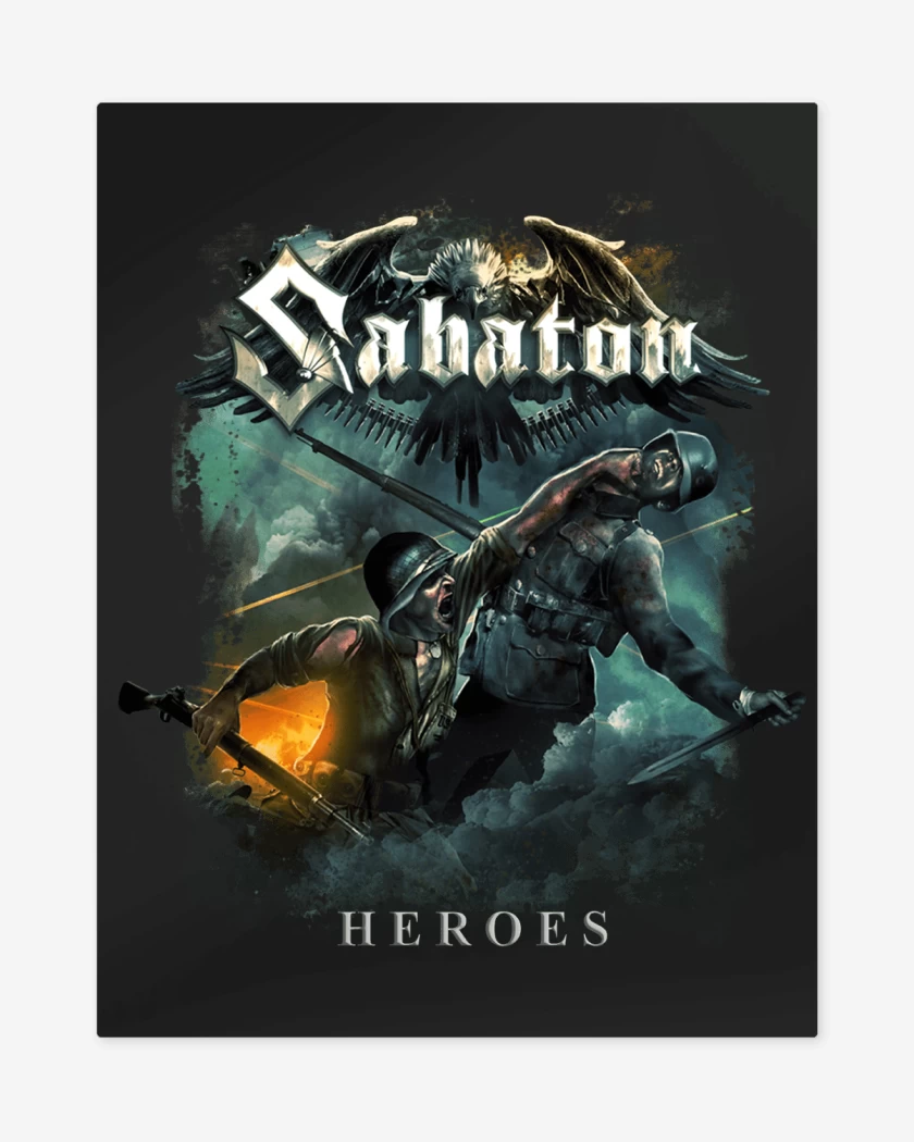 Print metalico Negro de Sabaton Heroes