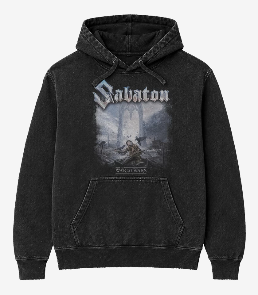 Poleron Canguro Acid Wash Negro de Sabaton The War to End All Wars