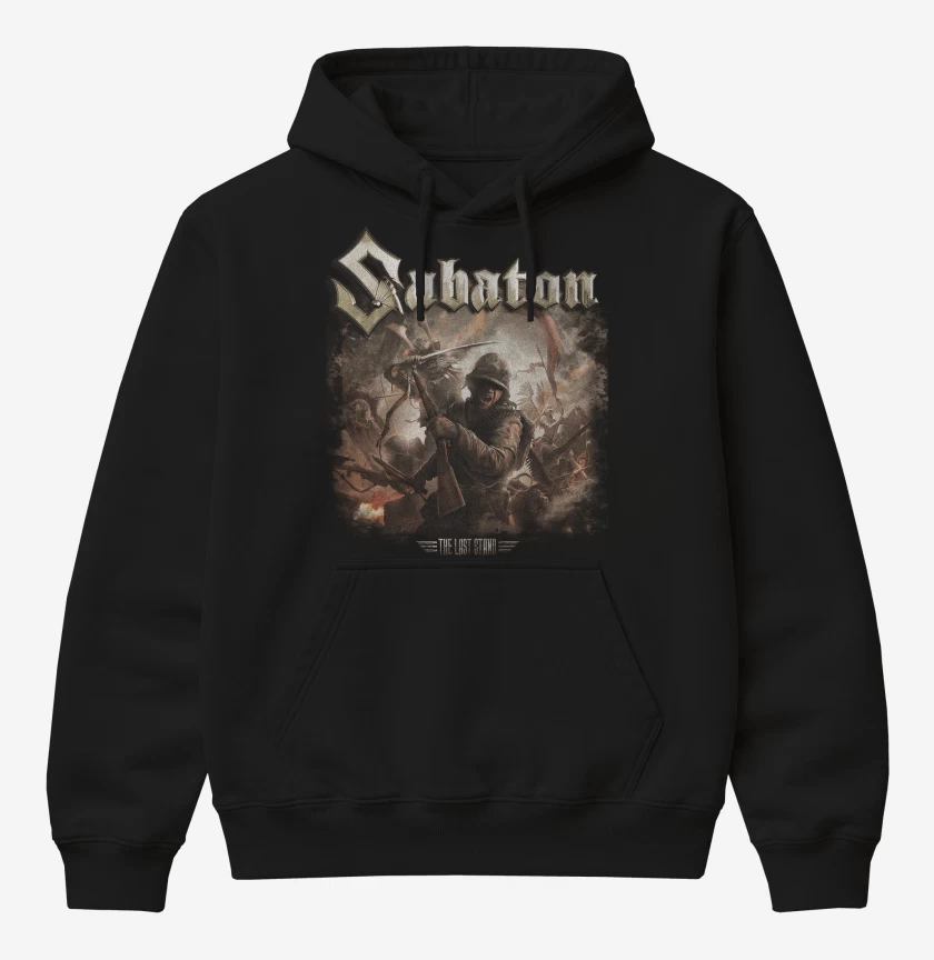 Poleron Canguro básico Negro de Sabaton The Last Stand