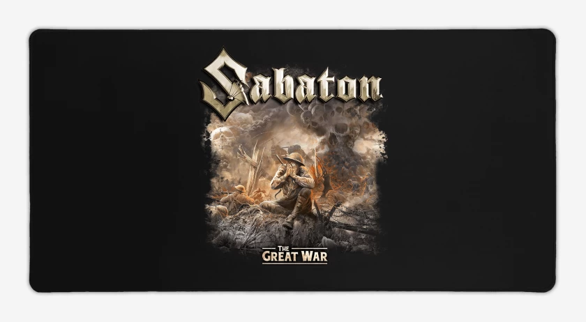 Mouse pad Gamer Negro de Sabaton The Great War