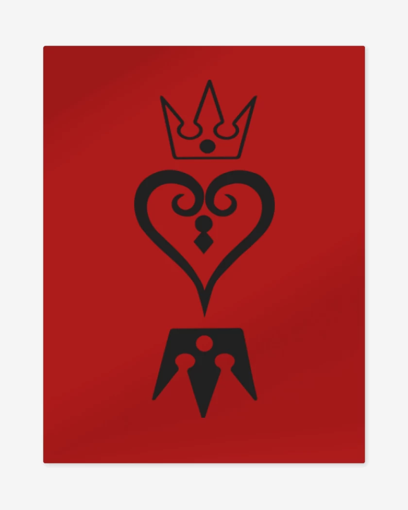 Print metalico Rojo de Kingdom hearts 2