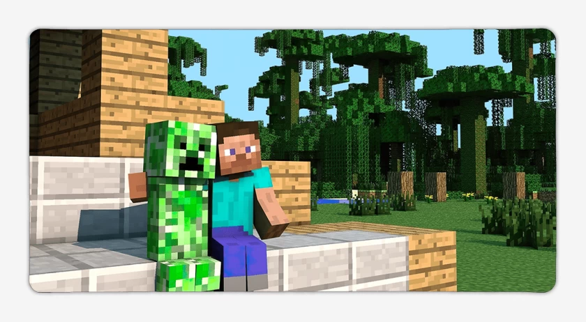 Mouse pad Gamer Negro de Minecraft Friends