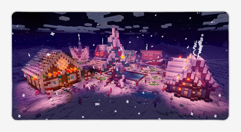 Mouse pad Gamer Minecraft nevado