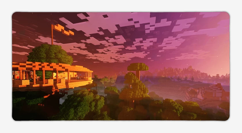 Mouse pad Gamer Minecraft Paisaje