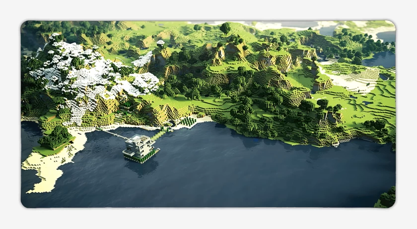 Mouse pad Gamer Minecraft world