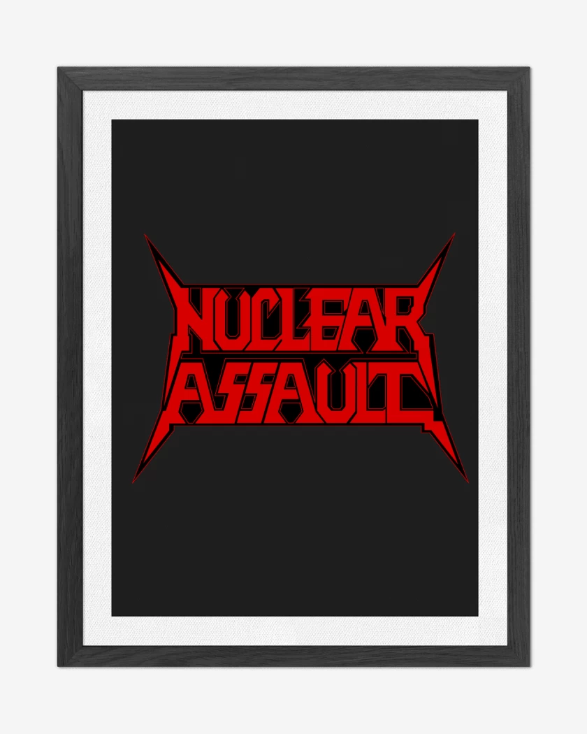 Cuadro decorativo Negro de Nuclear Assault Logo