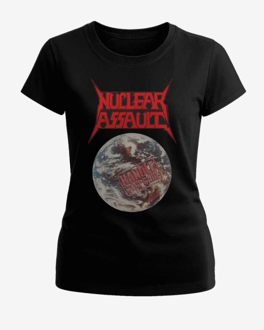 Polera de Mujer Negro de Nuclear Assault Handle with Care