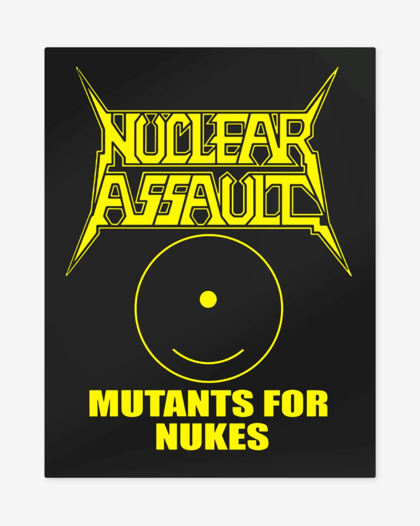 Print metalico Negro de Nuclear Assault Mutants for Nukes