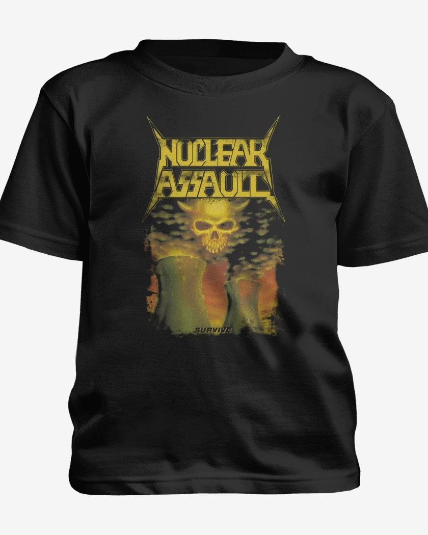 Polera de niño Negro de Nuclear Assault Survive