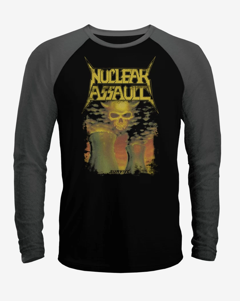 Polera Raglan Nuclear Assault Survive
