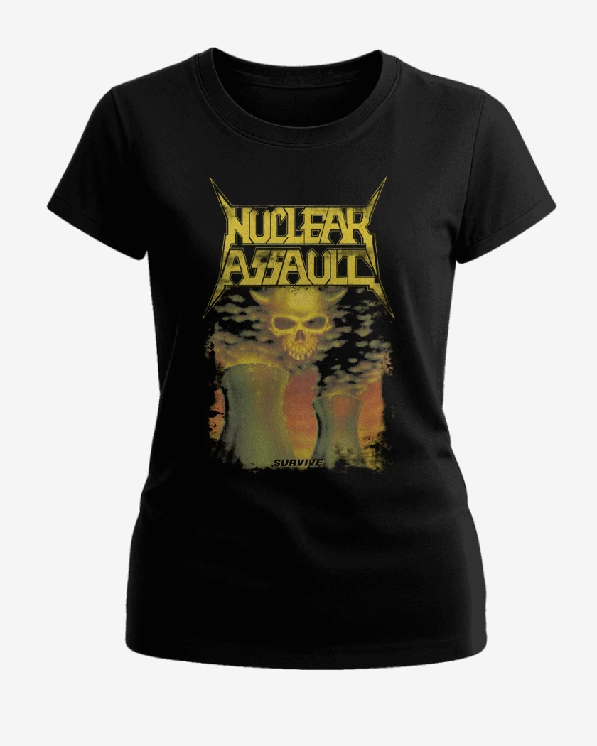 Polera de Mujer Negro de Nuclear Assault Survive