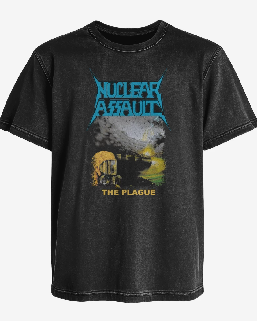 Polera desgastada Negro de Nuclear Assault The Plague