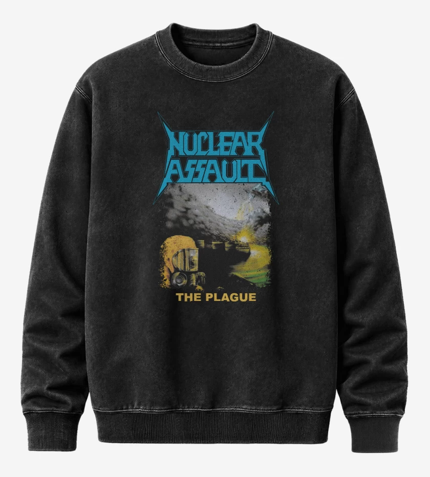 Poleron Polo Acid Wash Negro de Nuclear Assault The Plague