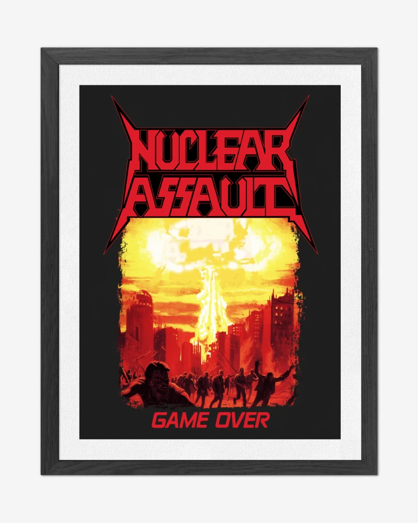 Cuadro decorativo Negro de Nuclear Assault Game Over