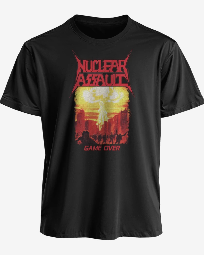 Polera premium Negro de Nuclear Assault Game Over