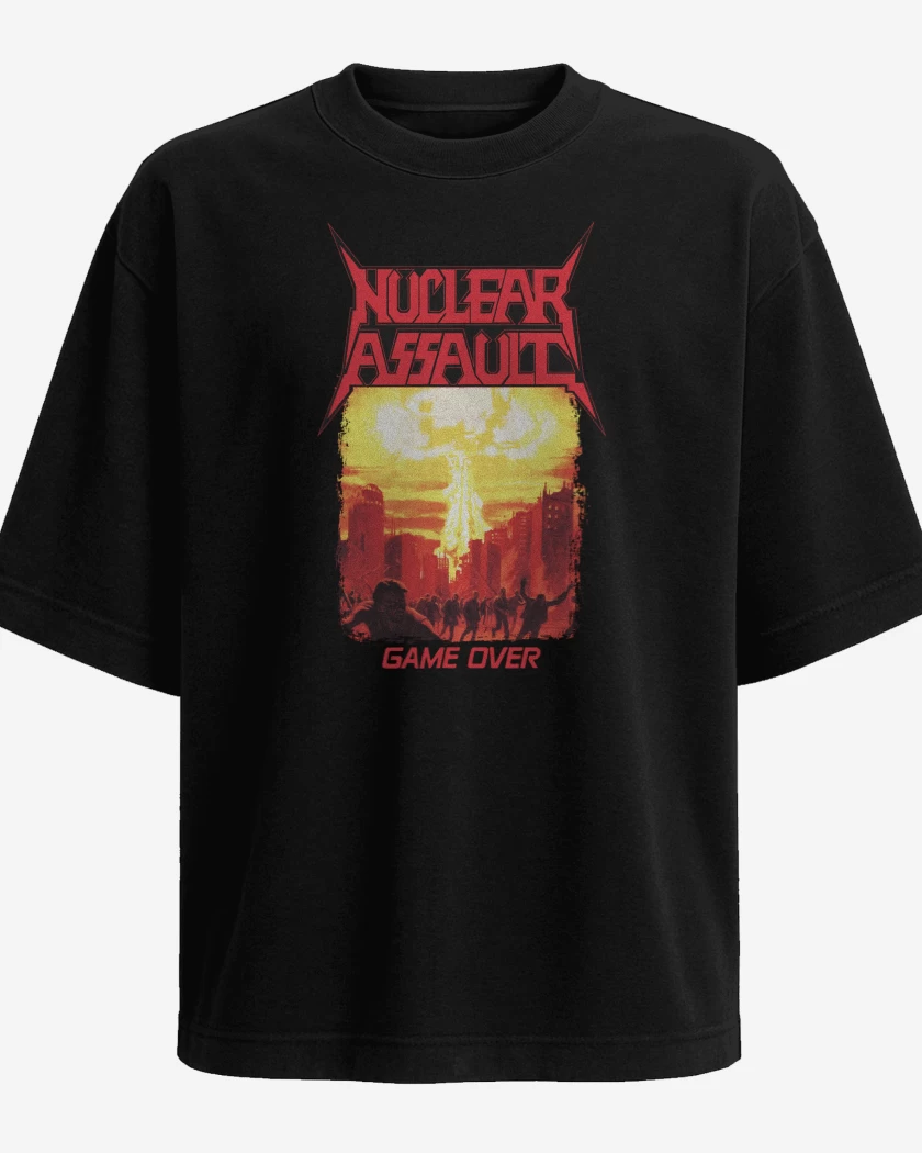 Polera Oversize Nuclear Assault Game Over