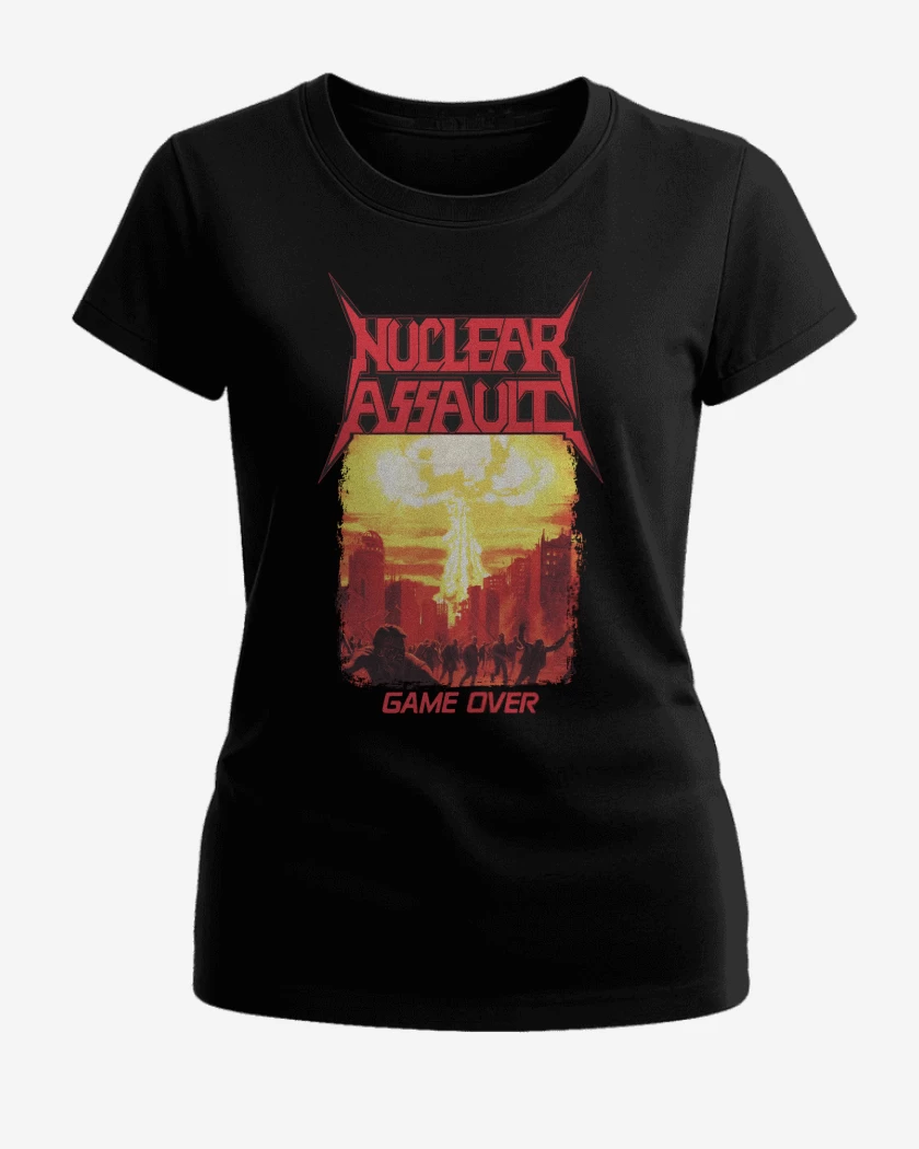 Polera de Mujer Negro de Nuclear Assault Game Over