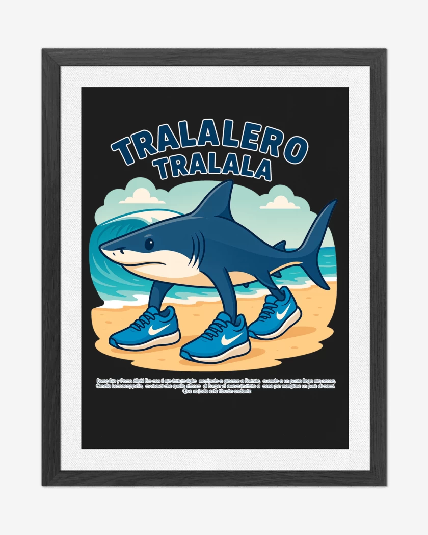 Cuadro decorativo Negro de Tralalero tralala