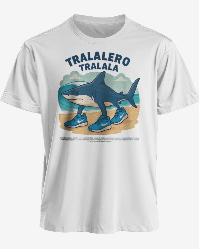 Polera premium Blanco de Tralalero tralala