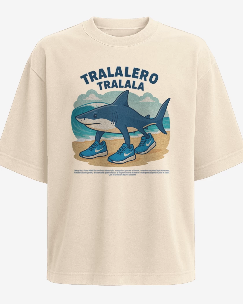 Polera Oversize Beige de Tralalero tralala