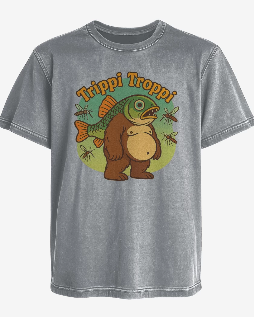 Polera desgastada Gris Melange de Trippi troppi