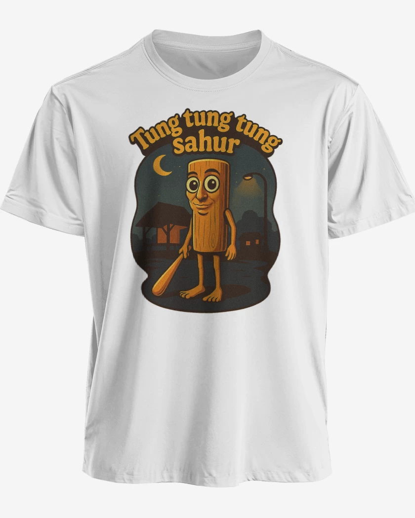 Polera premium Blanco de Tung tung tung sahur
