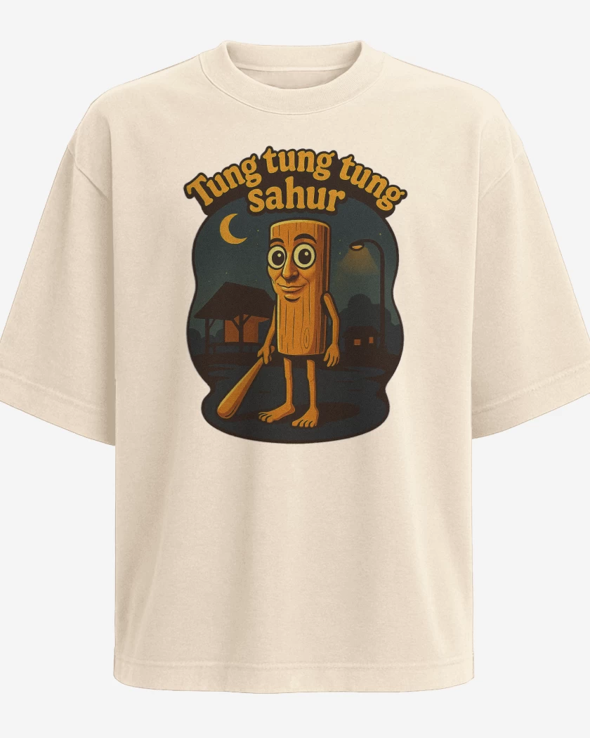 Polera Oversize Beige de Tung tung tung sahur