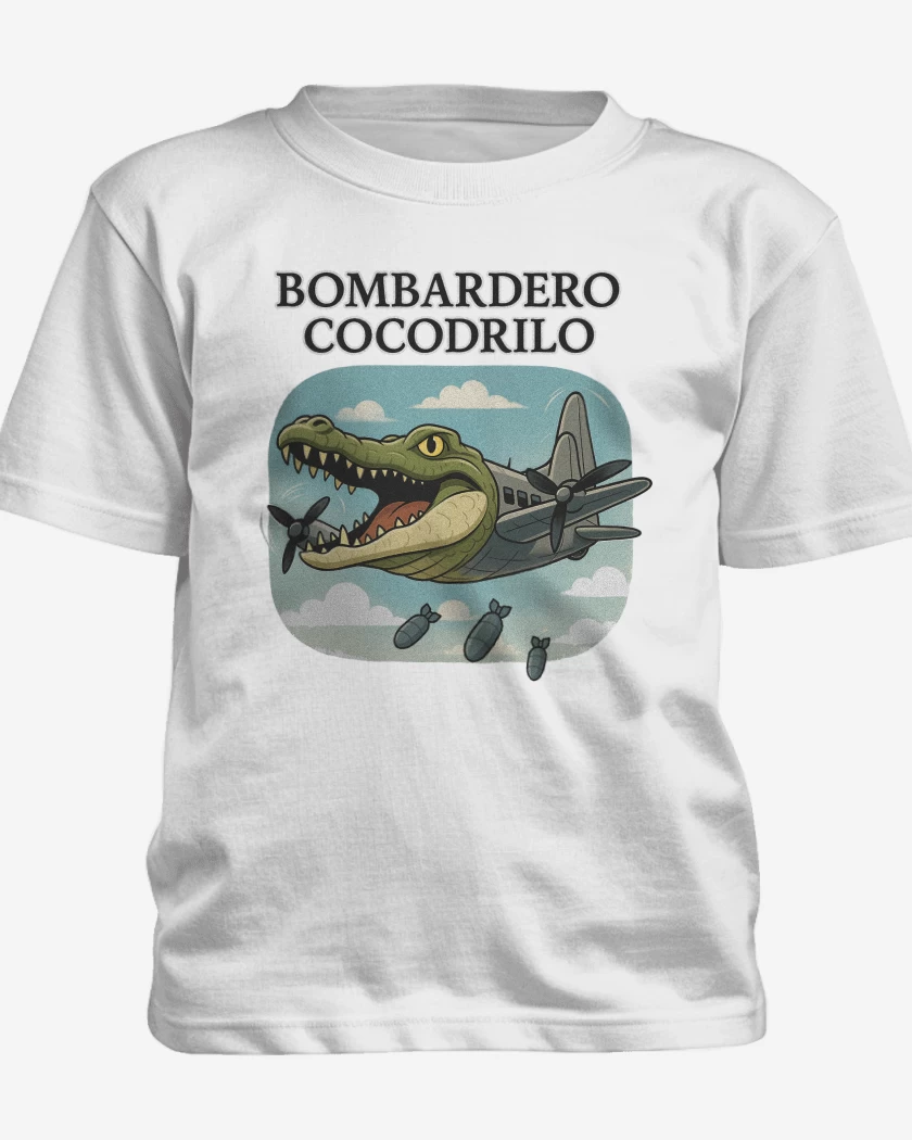 Polera de niño Blanco de Bombardero cocodrilo