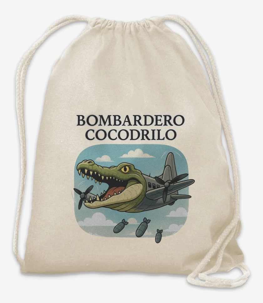 Mochila Blanco de Bombardero cocodrilo