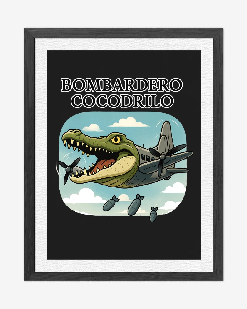 Cuadro decorativo Negro de Bombardero cocodrilo