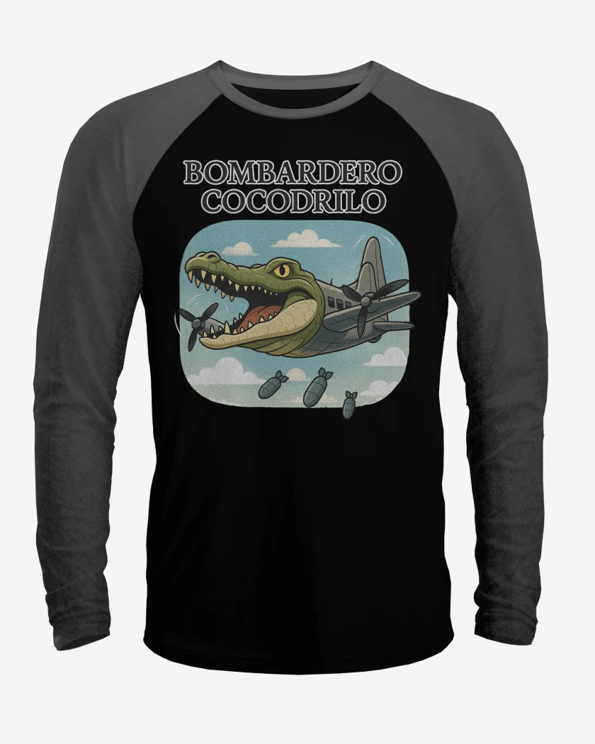 Polera Raglan Bombardero cocodrilo