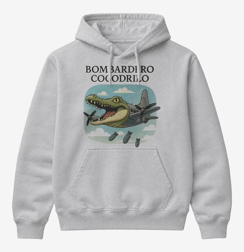 Poleron Canguro básico Bombardero cocodrilo