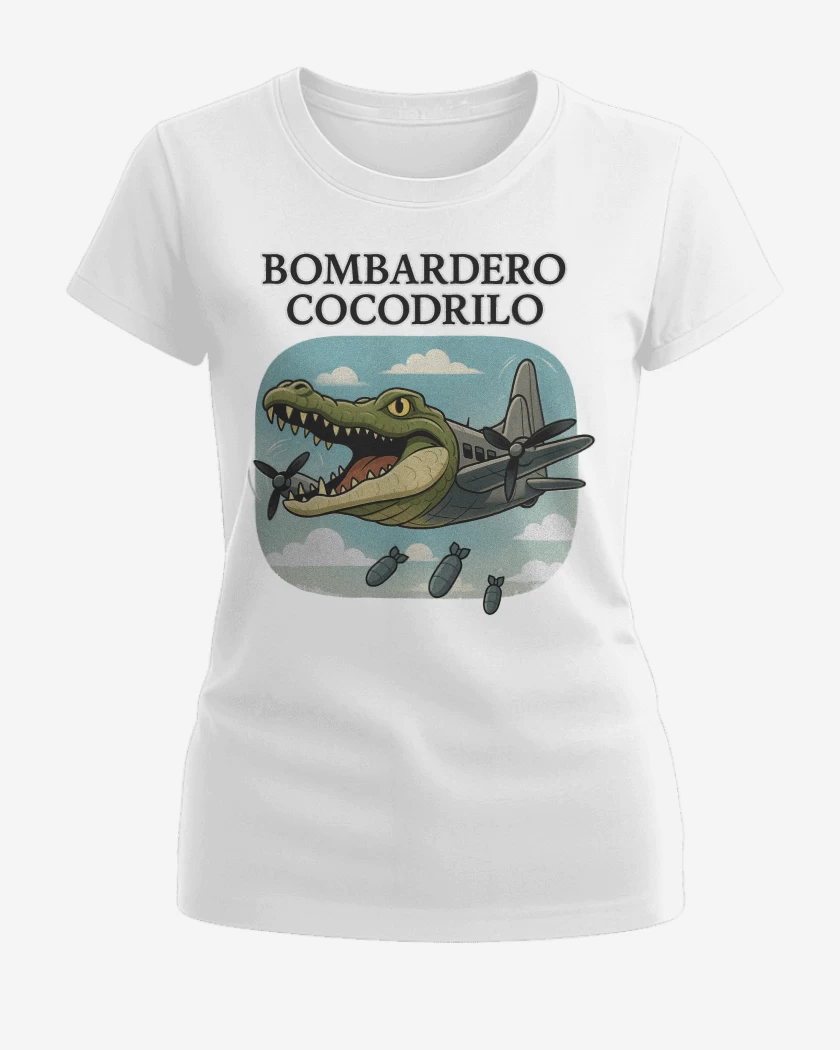 Polera de Mujer Blanco de Bombardero cocodrilo