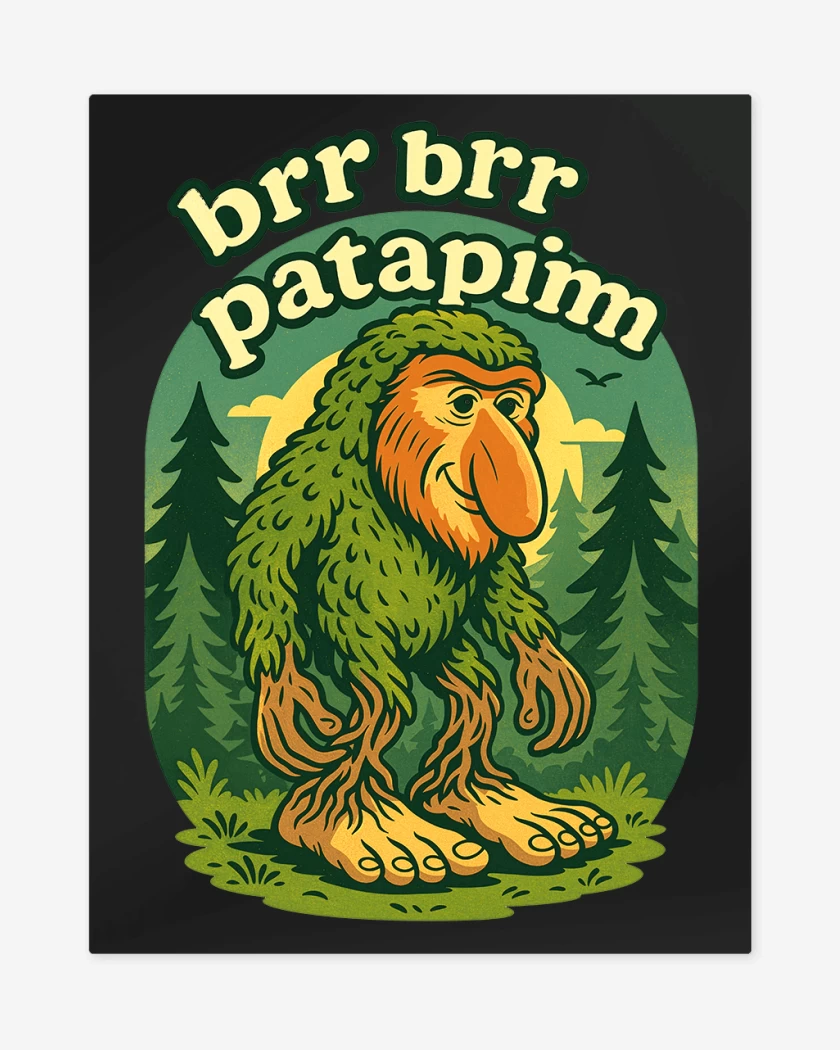 Print metalico Negro de Brr brr Patapim