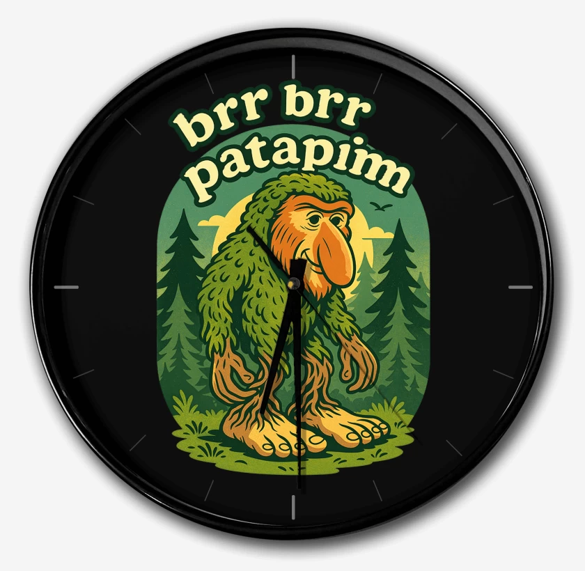 Reloj Negro de Brr brr Patapim