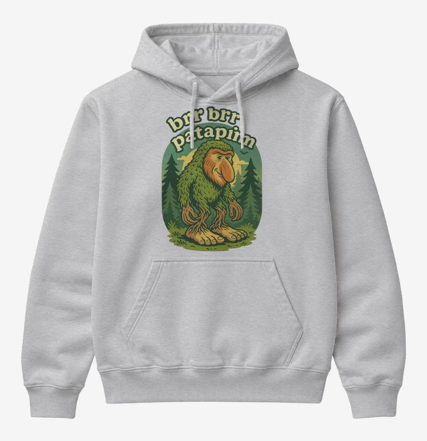 Poleron Canguro básico Gris Melange de Brr brr Patapim