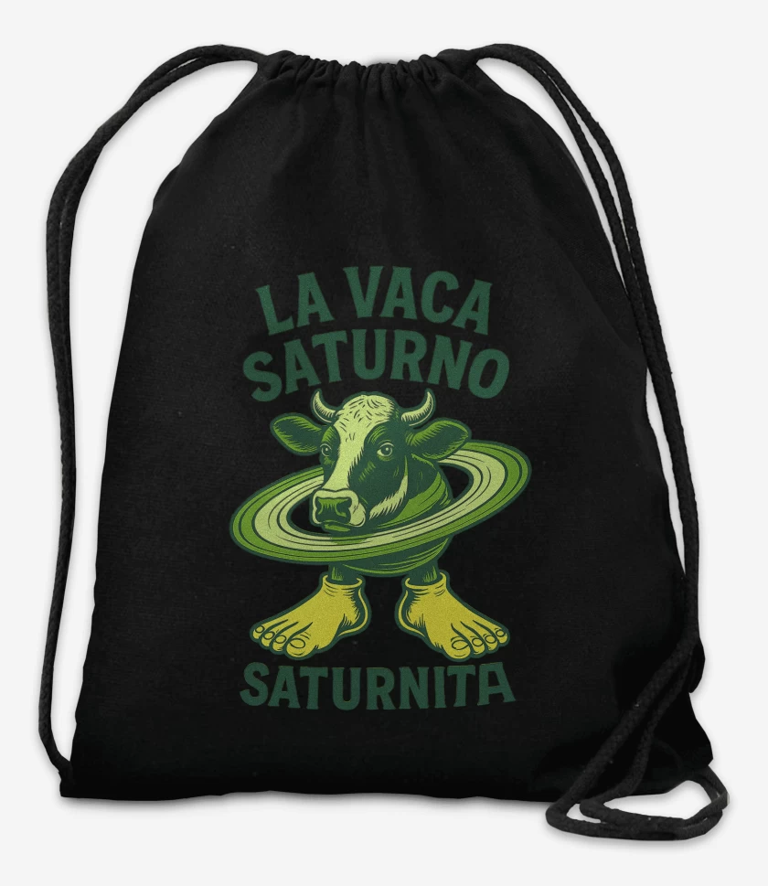 Mochila Negro de La vaca saturno saturnita