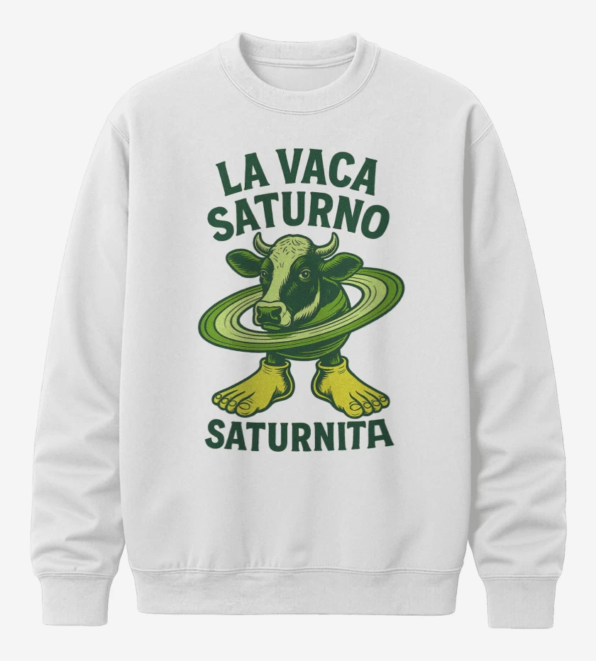 Poleron polo Blanco de La vaca saturno saturnita