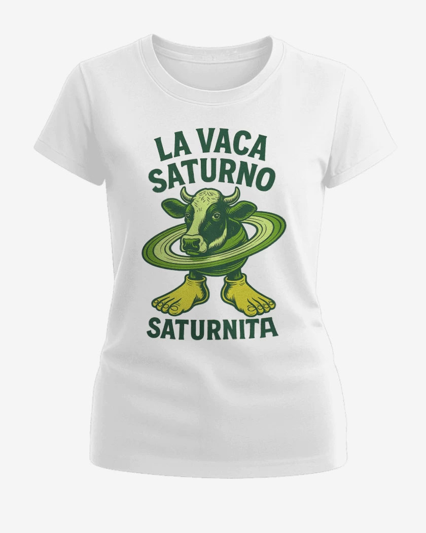 Polera de Mujer Blanco de La vaca saturno saturnita