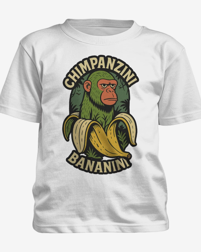 Polera de niño Blanco de Chimpanzini bananini