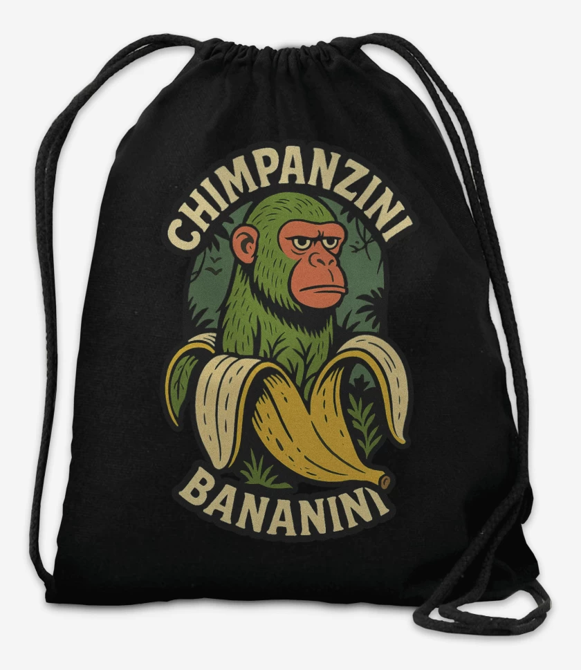 Mochila Negro de Chimpanzini bananini