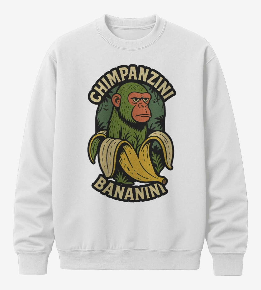 Poleron polo Blanco de Chimpanzini bananini